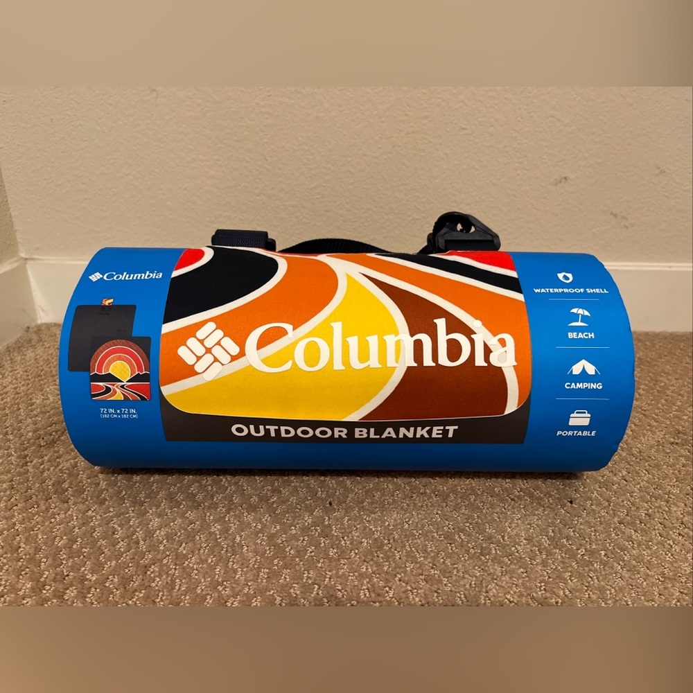 72 X 72 Columbia Outdoor Blanket Mat Waterproof Camp Festival Stadium Beach New